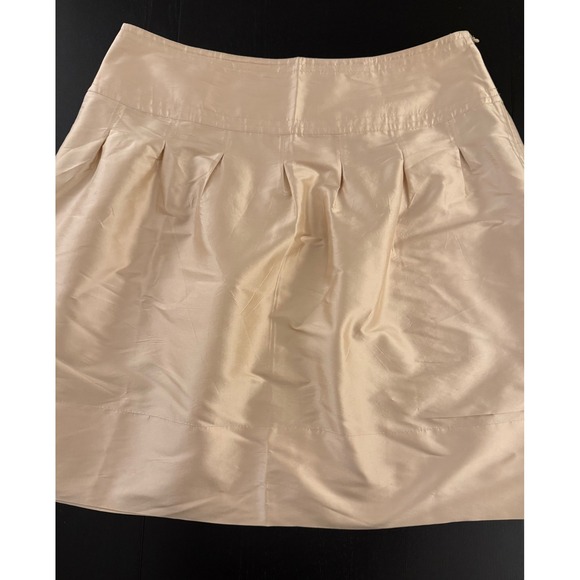 Lauren Ralph Lauren Dresses & Skirts - Ralph Lauren 100% Silk Skirt Women Size 16 Gold Side-Zip Holiday Party Christmas